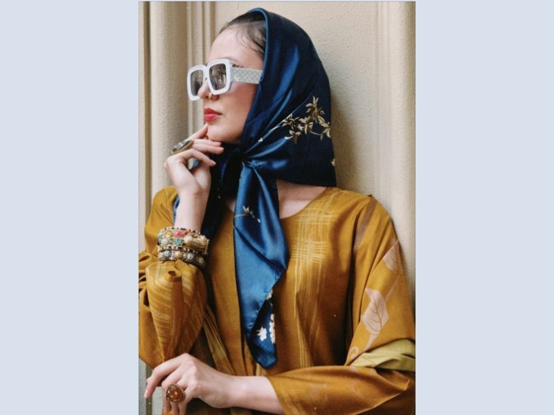 Scarf Custom Biru